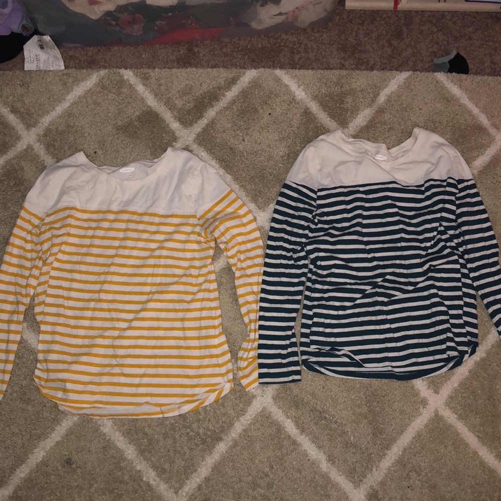 Old navy 3/4 striped shirts